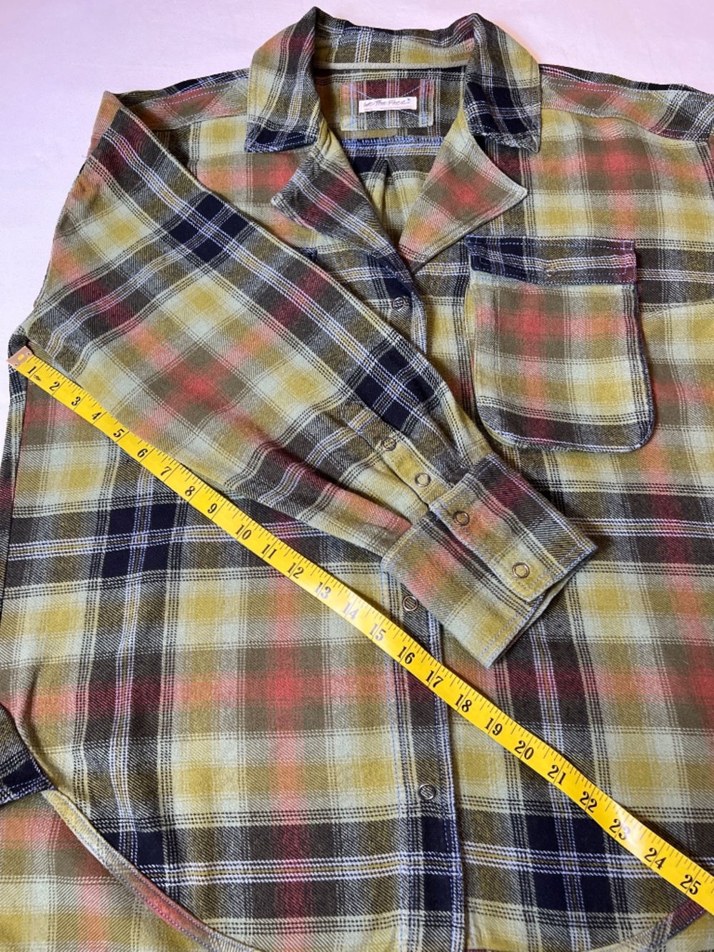 We The Free Izzie Plaid Cargo Shirt Jacket Shacket - Picture 9 of 15